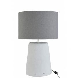 Stolní lampa v šedo-bílé kombinaci Abelle L - Ø 42*64 cm J-Line by Jolipa