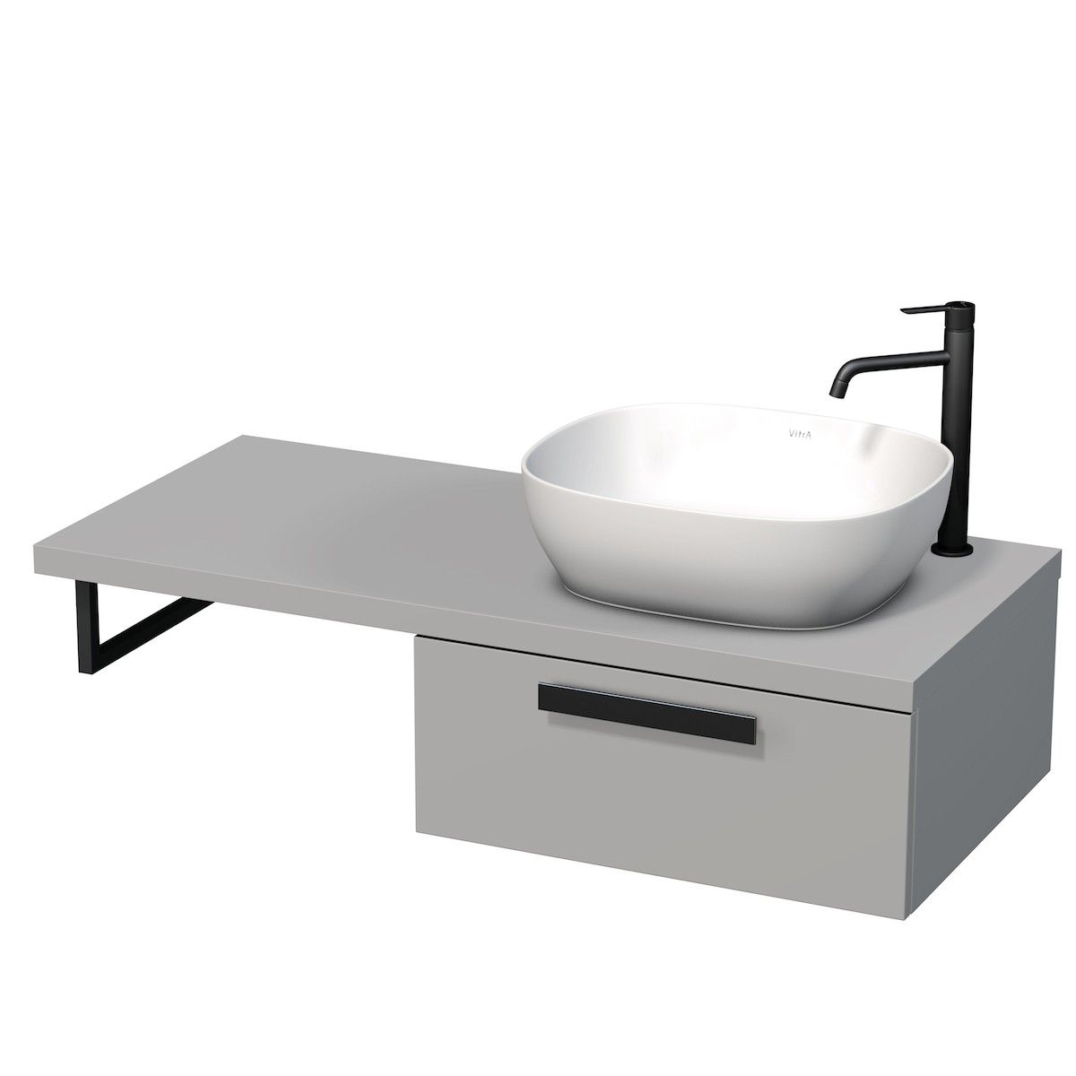 Koupelnová skříňka pod umyvadlo Naturel Art Deco 110x50x27,8 cm šedá touch ARTDECO110STBU - Siko - koupelny - kuchyně
