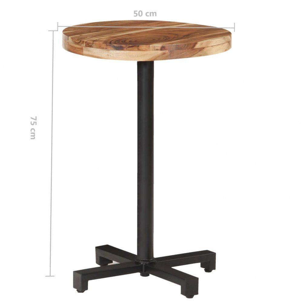 Bistro stůl kulatý hnědá / černá Dekorhome ø 50 cm - DEKORHOME.CZ