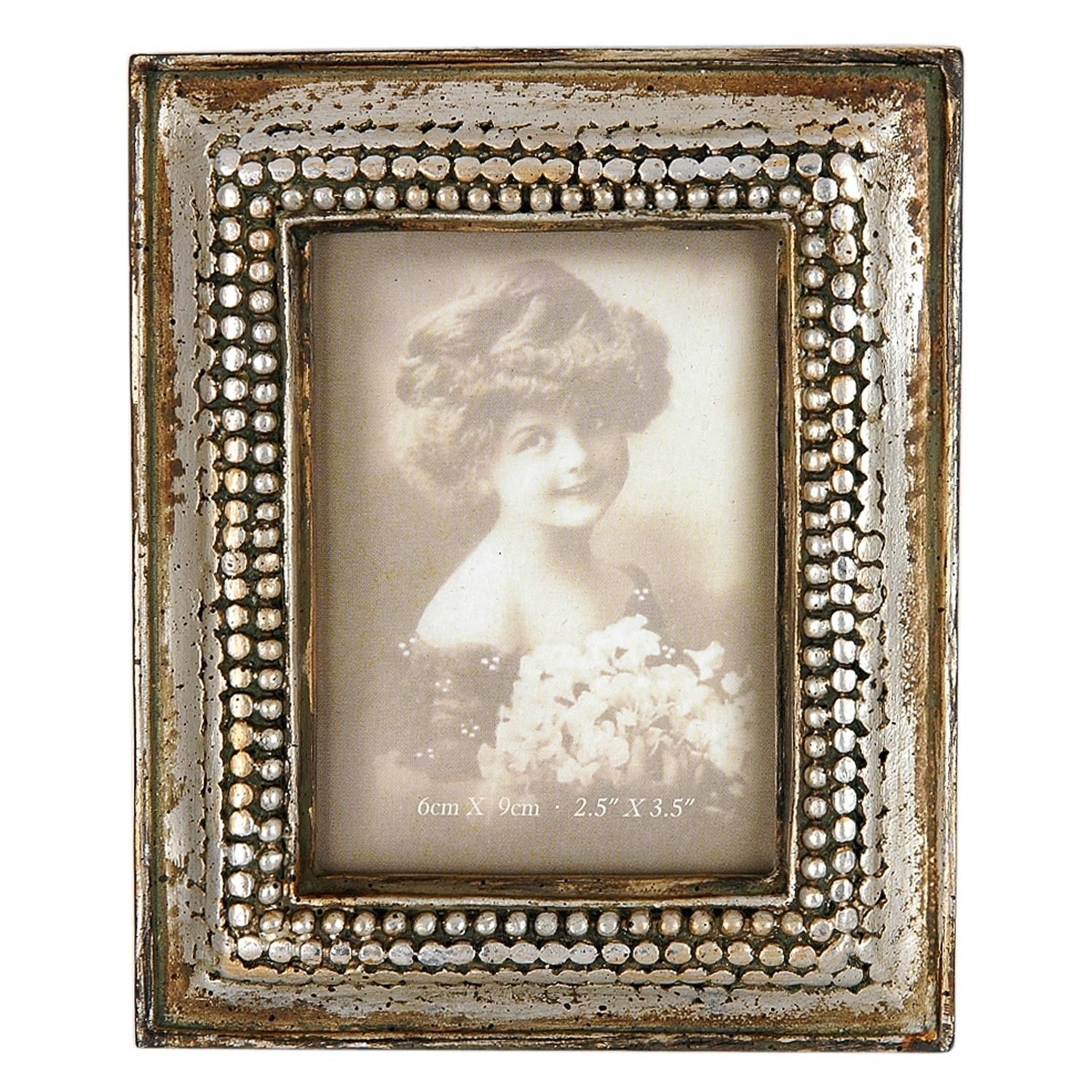 Stříbrný fotorámeček Antik - 10*13 cm / 6*9 cm Clayre & Eef - LaHome - vintage dekorace
