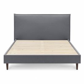 Světle šedá čalouněná dvoulůžková postel s roštem 160x200 cm Sary – Bobochic Paris