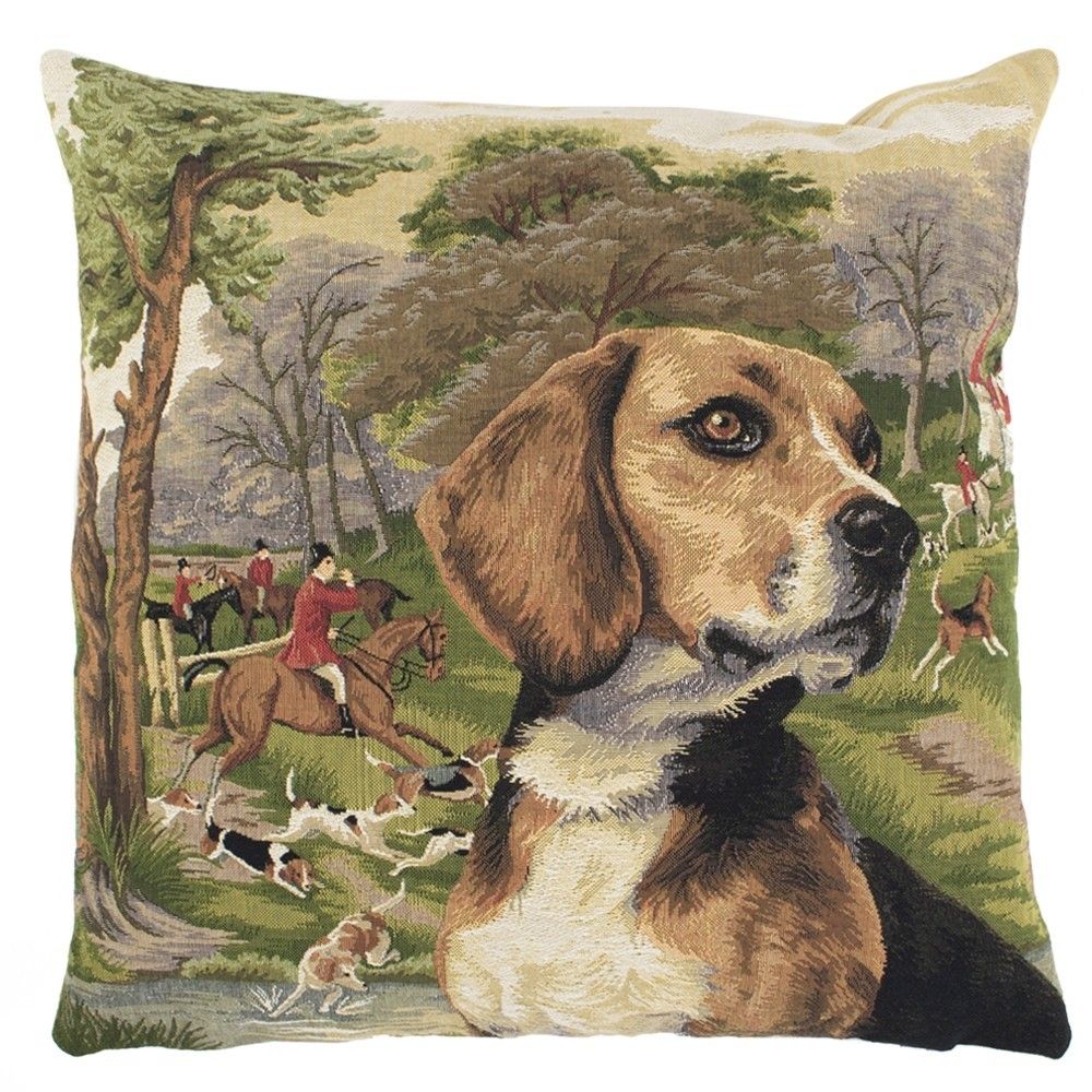 Gobelínový polštář lovecký pes Beagle - 45*45*15cm Mars & More - LaHome - vintage dekorace