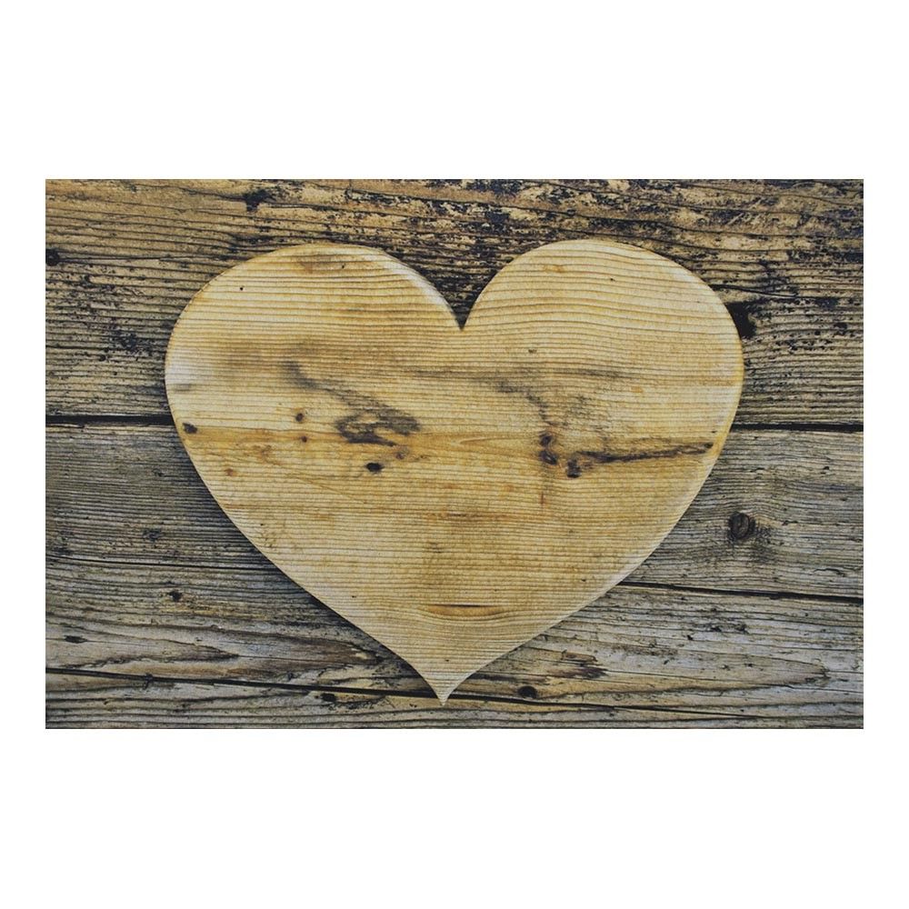 Rohožka srdce na dřevěném podkladu - 75*50*1cm Mars & More - LaHome - vintage dekorace