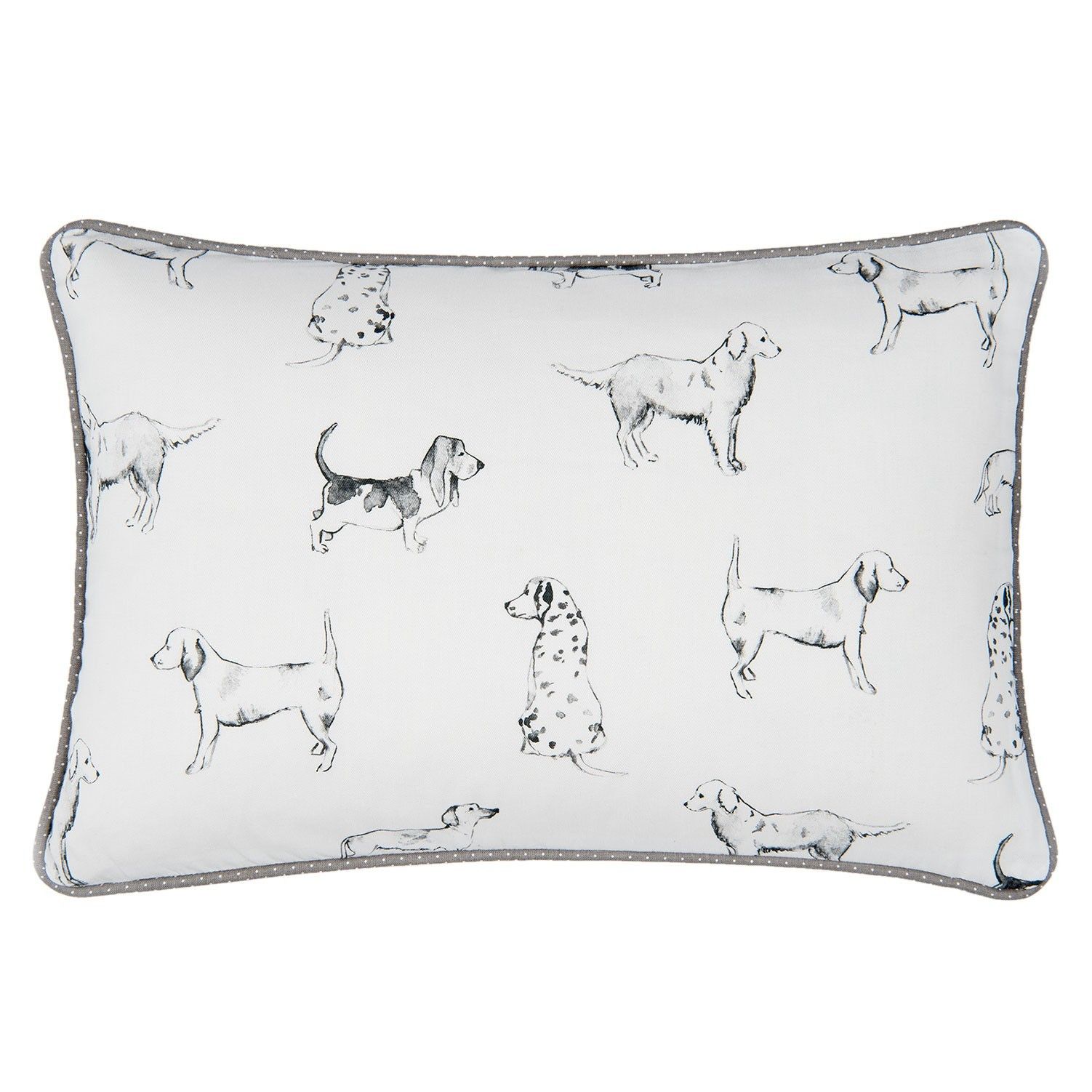 Polštář s výplní s bavlněným povlakem Dog Love - 35*50 cm Clayre & Eef - LaHome - vintage dekorace