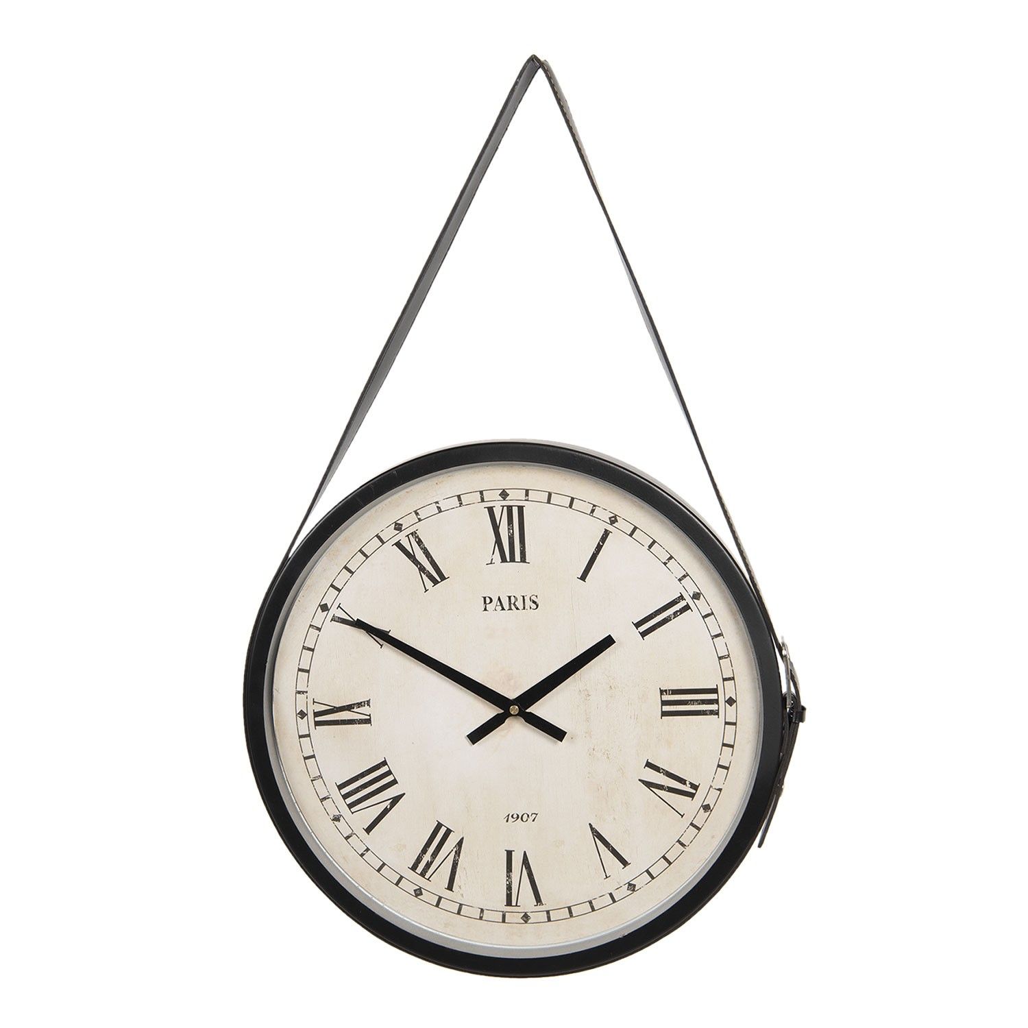 Závěsné vintage hodiny Paris 1907 - 42*4 cm Clayre & Eef - LaHome - vintage dekorace