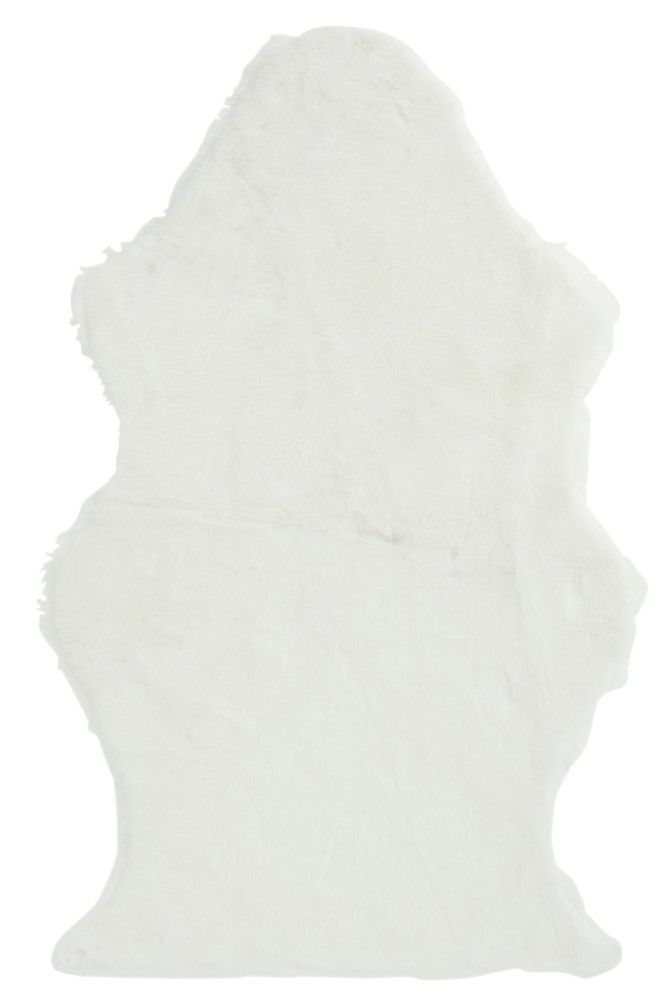 Bílá chlupatá umělá kožešina Pelt - 95*60 cm J-Line by Jolipa - LaHome - vintage dekorace