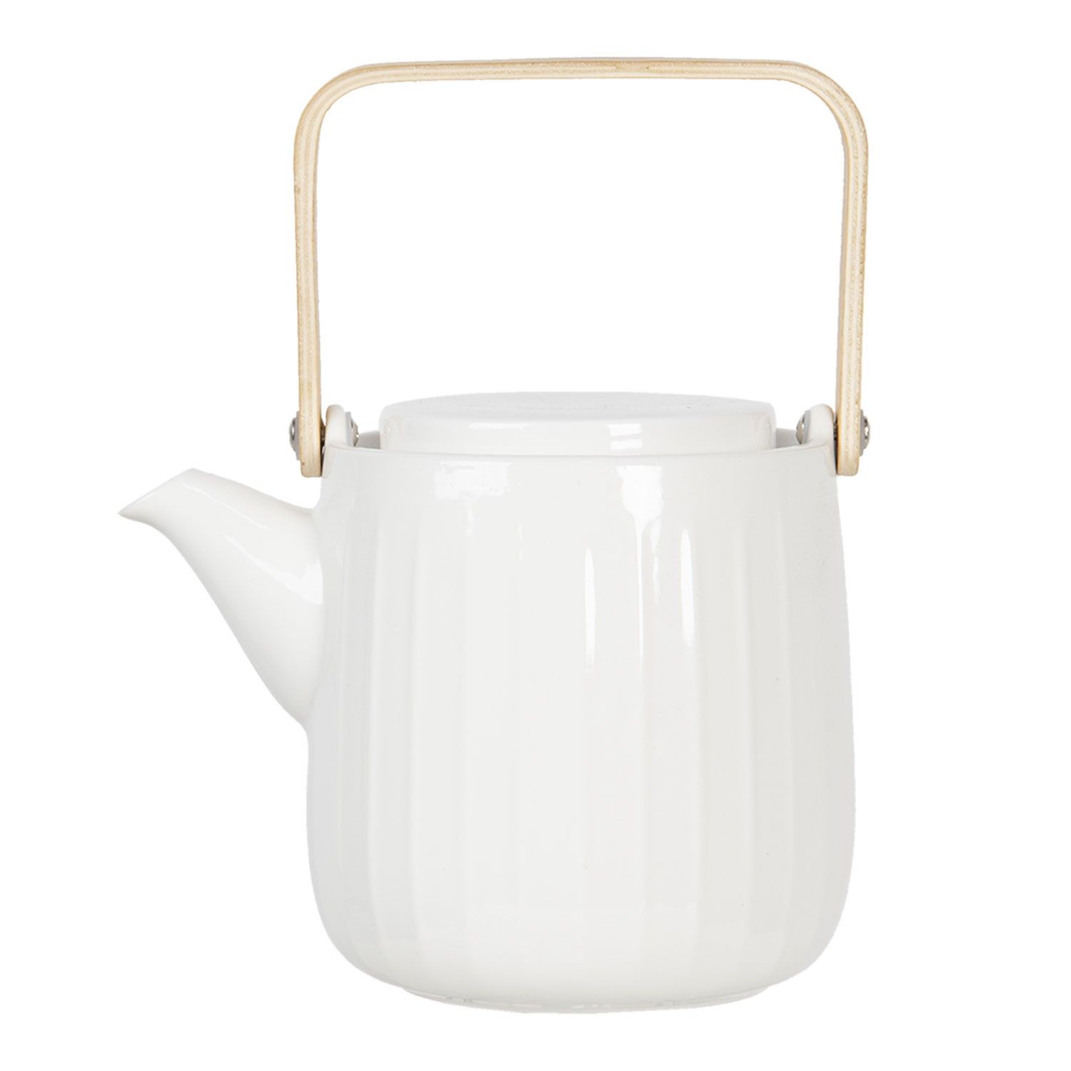 Smetanová porcelánová konvička na čaj  - 0,8L Clayre & Eef - LaHome - vintage dekorace