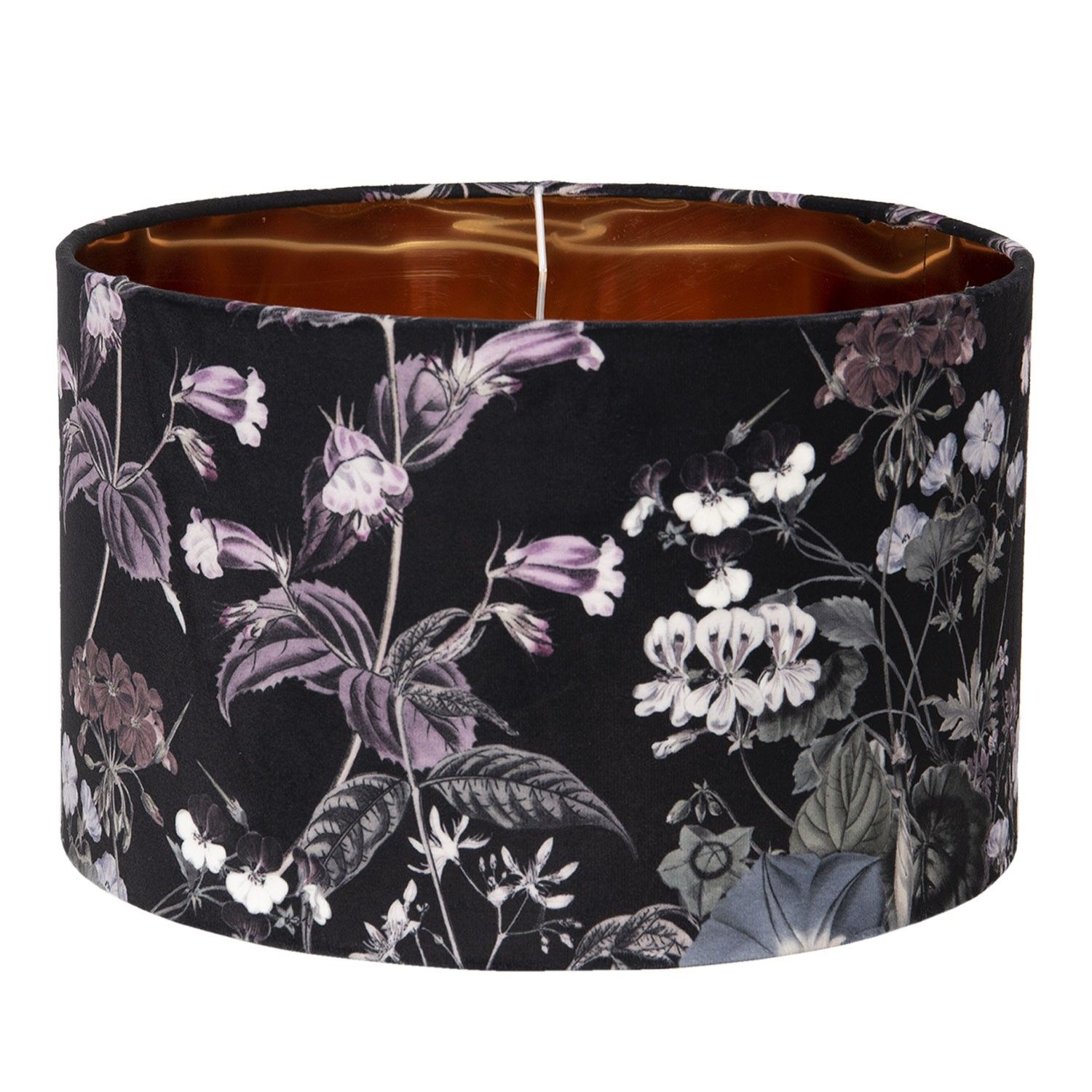 Textilní stínidlo na lampu s květinami Cigogne – Ø 35*22 cm Clayre & Eef - LaHome - vintage dekorace