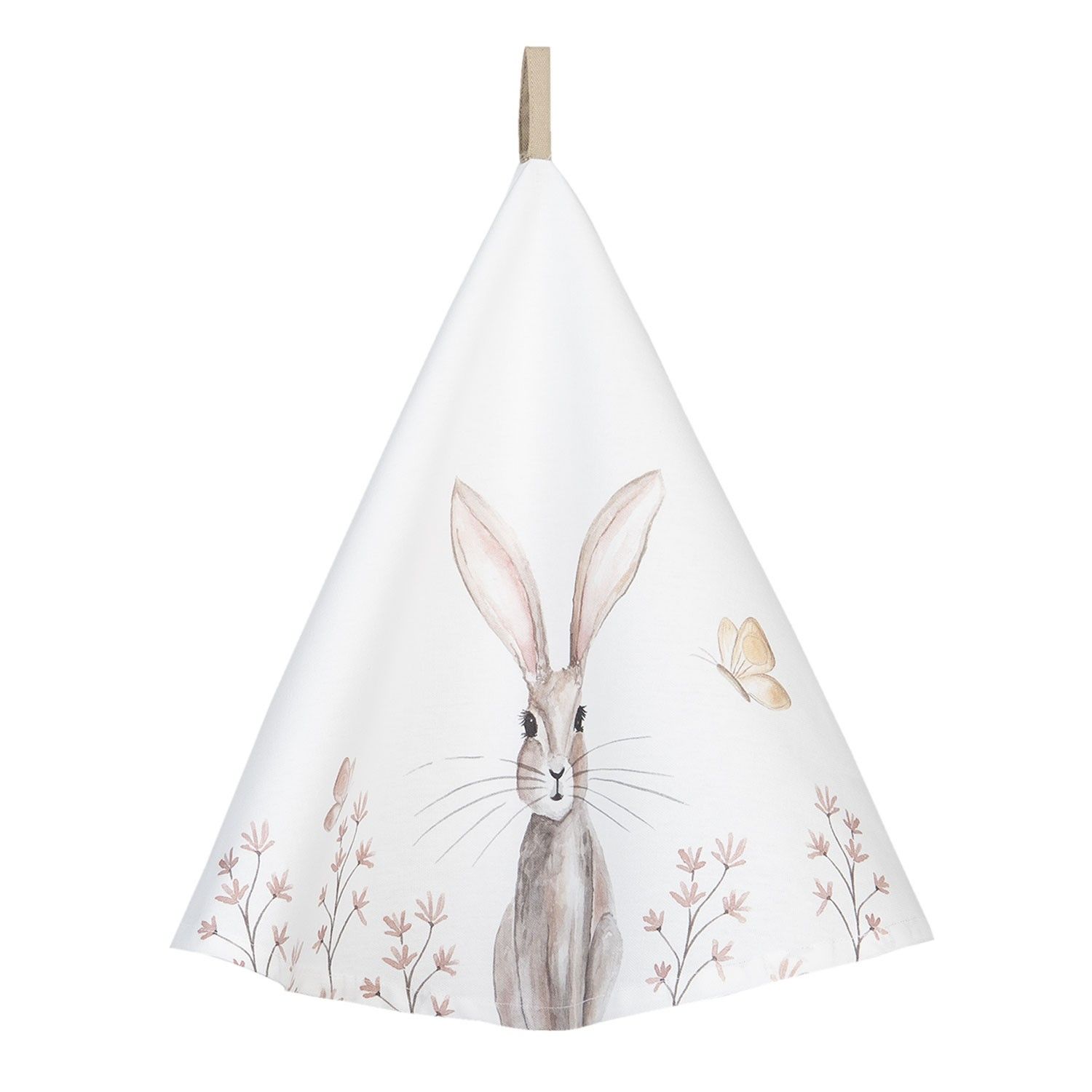 Kulatá utěrka s motivem králíčka Rustic Easter Bunny – Ø 80 cm Clayre & Eef - LaHome - vintage dekorace