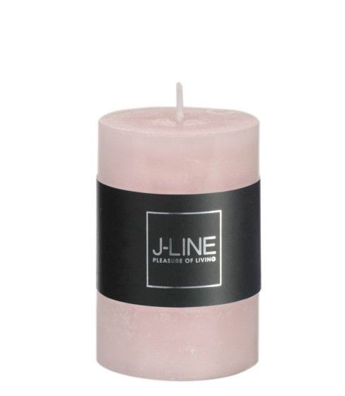 Růžová nevonná svíčka válec S - Ø  5*7,5 cm/18H  J-Line by Jolipa - LaHome - vintage dekorace