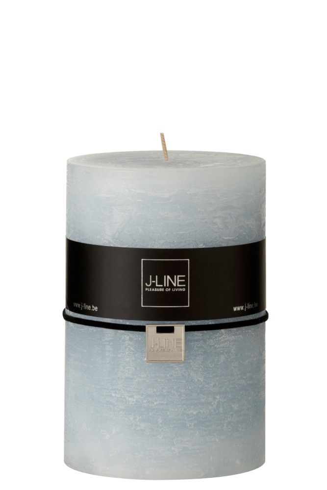Modrá nevonná svíčka válec  XXL  Blue - Ø10*15 cm/120h J-Line by Jolipa - LaHome - vintage dekorace