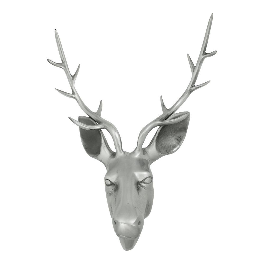 Sříbrná nástěnná dekorace hlava jelena Deer L - 45*30*65cm Mars & More - LaHome - vintage dekorace