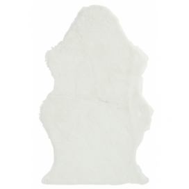 Bílá chlupatá umělá kožešina Pelt - 95*60 cm J-Line by Jolipa