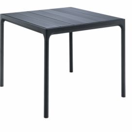 Černý kovový zahradní jídelní stůl HOUE Four 90 x 90 cm