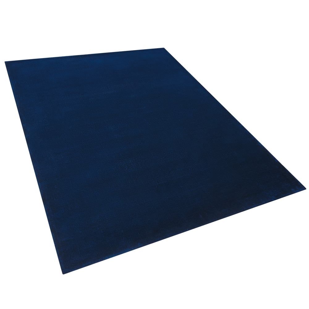 Viskózový koberec 160 x 230 cm tmavě modrý GESI II - Beliani.cz
