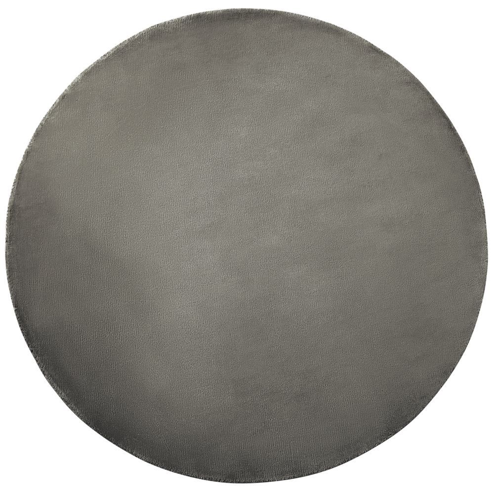 Kulatý viskózový koberec ⌀ 140 cm tmavě šedý GESI II - Beliani.cz