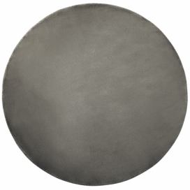 Kulatý viskózový koberec ⌀ 140 cm tmavě šedý GESI II