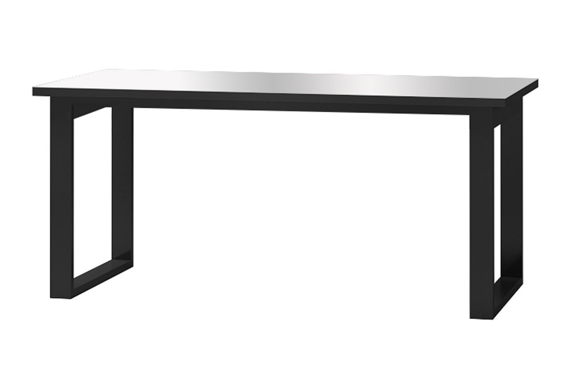 Stůl rozkladany Helio 92 z metalowymi nogami 170225x90 cm Černý / šedý Sklo - Nabytek-Bogart.cz