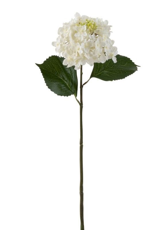Bílá dekorační květina Hortenzie - 51cm J-Line by Jolipa - LaHome - vintage dekorace