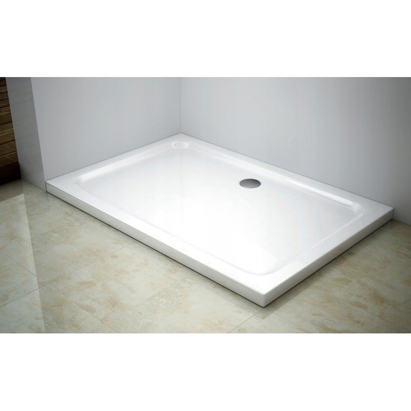 Obdélníková sprchová vanička MEXEN SLIM bílá, 120 x 70 cm + sifon - Houseland.cz