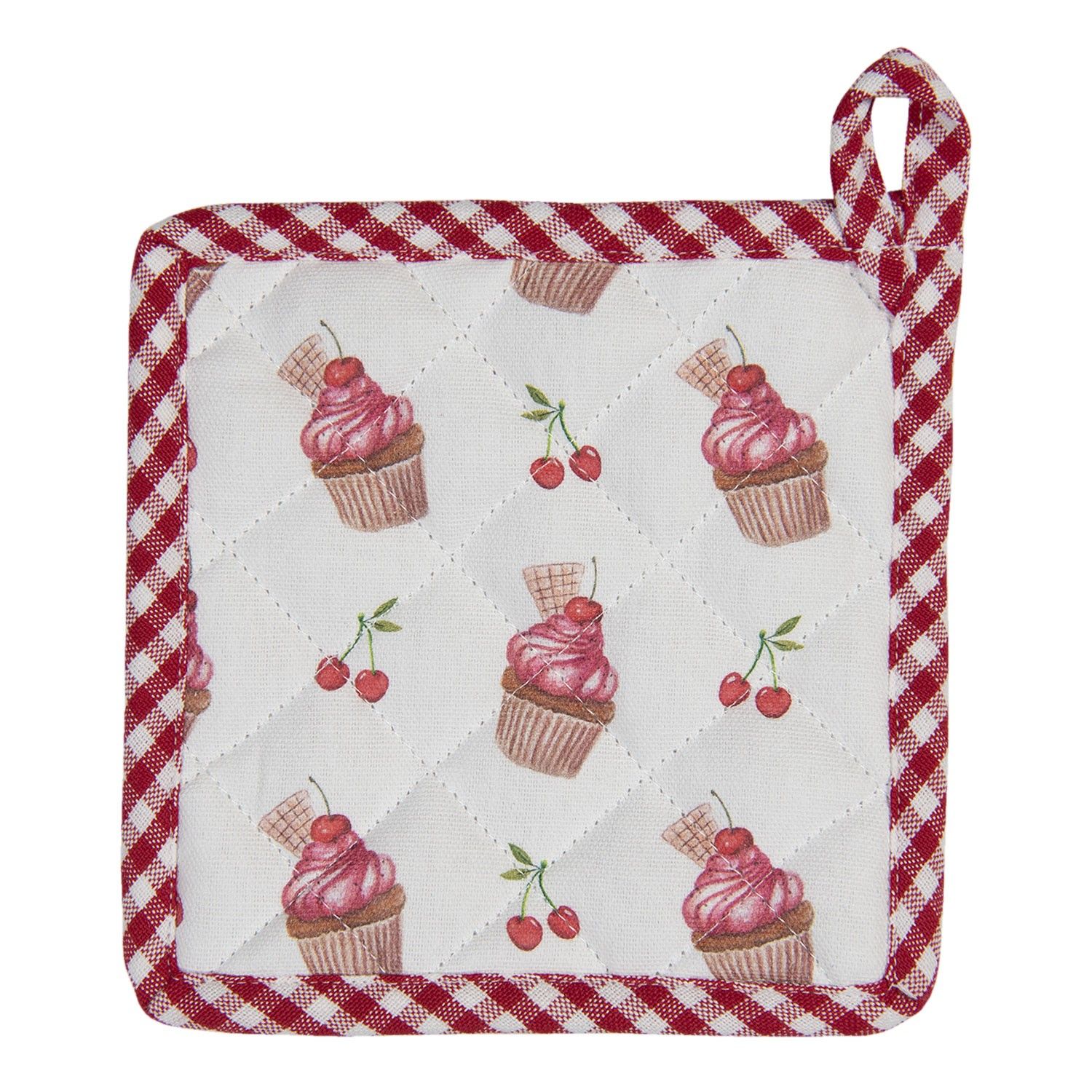 Bavlněná podložka pod nádobí pro děti Cherry Cupcake - 16*16 cm Clayre & Eef - LaHome - vintage dekorace