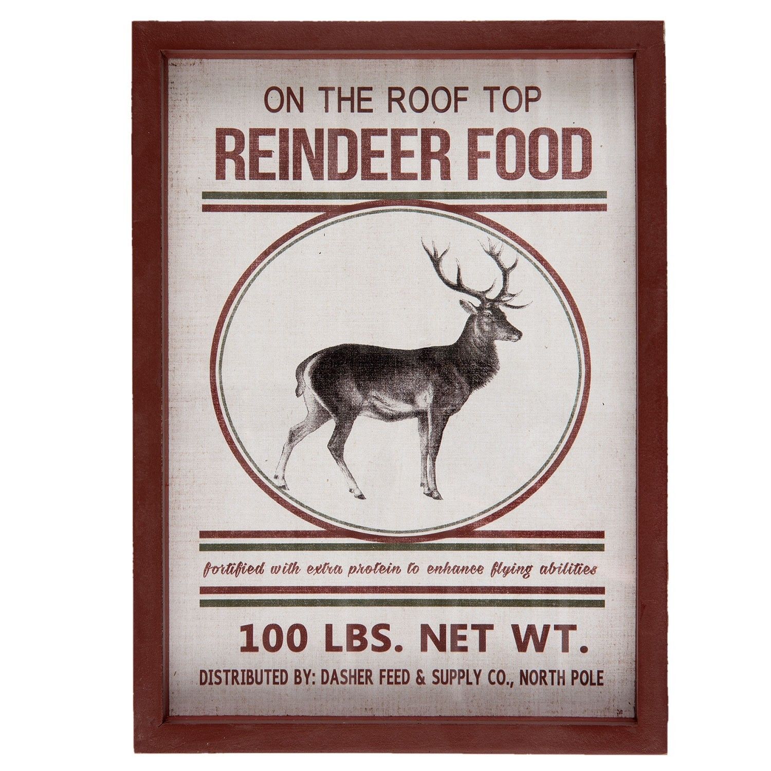 Obraz Jelen Reindeer food - 27*3*37 cm Clayre & Eef - LaHome - vintage dekorace