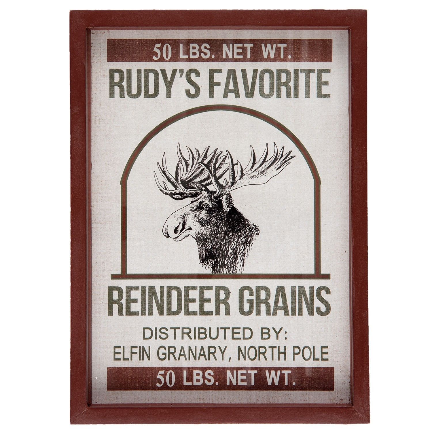Obraz Sob Reindeer grains - 27*3*37 cm Clayre & Eef - LaHome - vintage dekorace