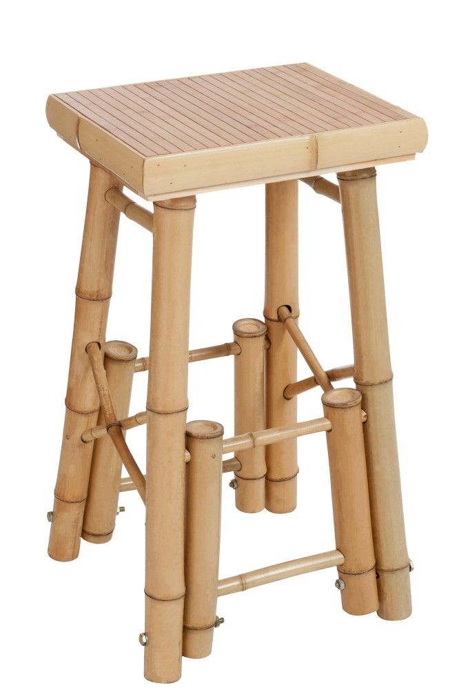 Barová bambusová stolička Bamb - 40*40*70 cm J-Line by Jolipa - LaHome - vintage dekorace