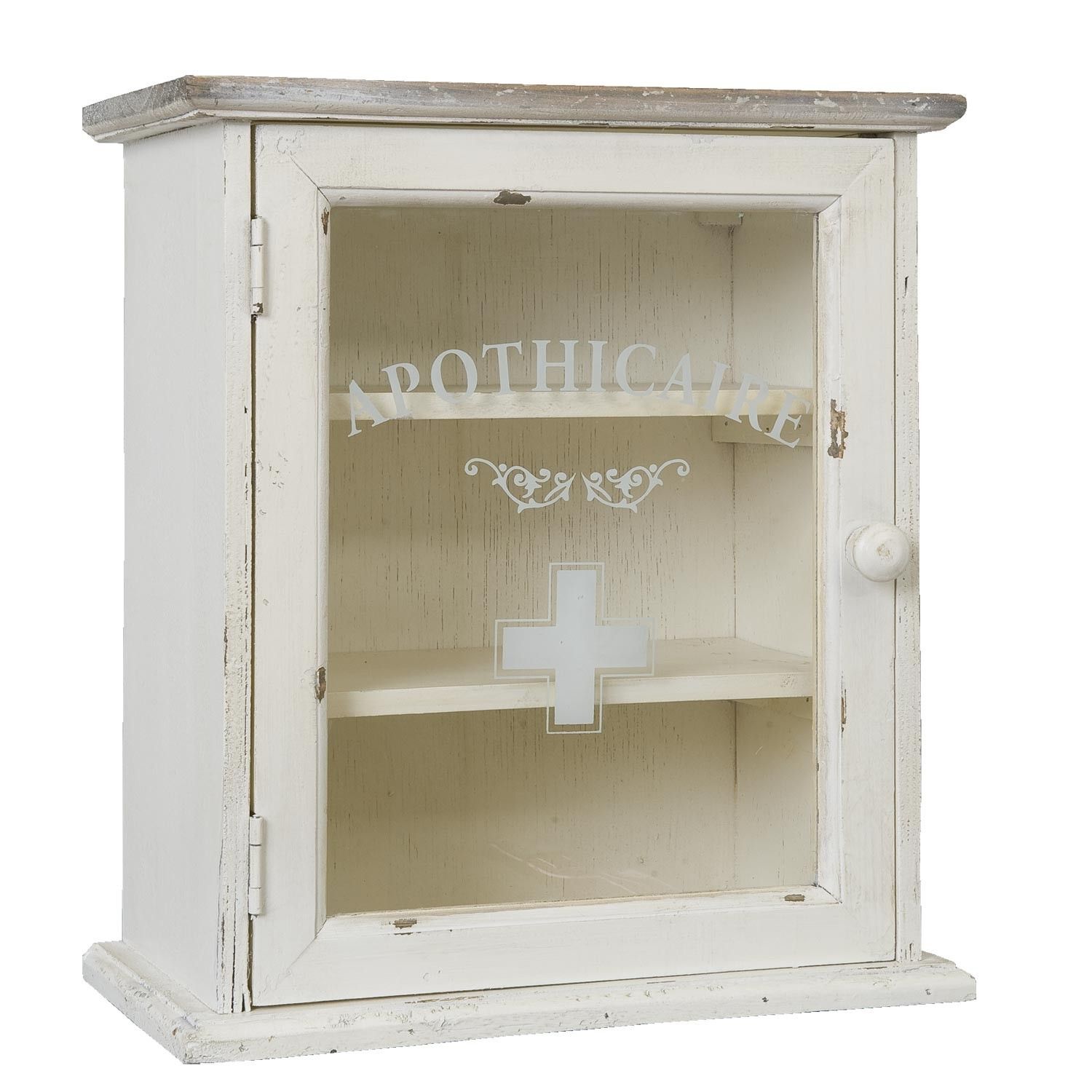 Dřevěná nástěnná lékárnička Apothicaire - 32*18*36 cm Clayre & Eef - LaHome - vintage dekorace