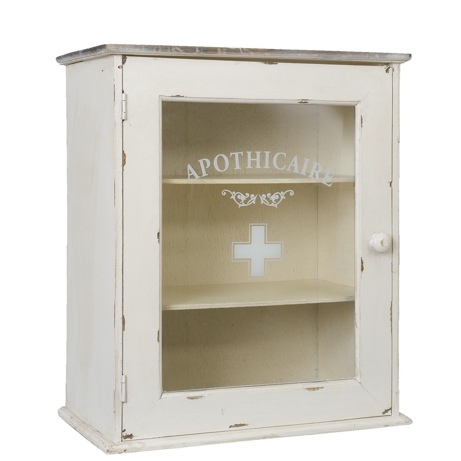 Dřevěná nástěnná lékárnička Apothicaire - 47*27*55 cm Clayre & Eef - LaHome - vintage dekorace