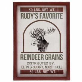 Obraz Sob Reindeer grains - 27*3*37 cm Clayre & Eef
