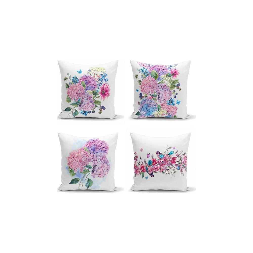 Sada 4 dekorativních povlaků na polštáře Minimalist Cushion Covers Purple Pink, 45 x 45 cm - Bonami.cz