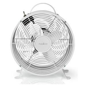 Nedis FNCL10WT20 - Stolní ventilátor RETRO 20W/230V bílá ø25 cm NE0171 - Favi.cz