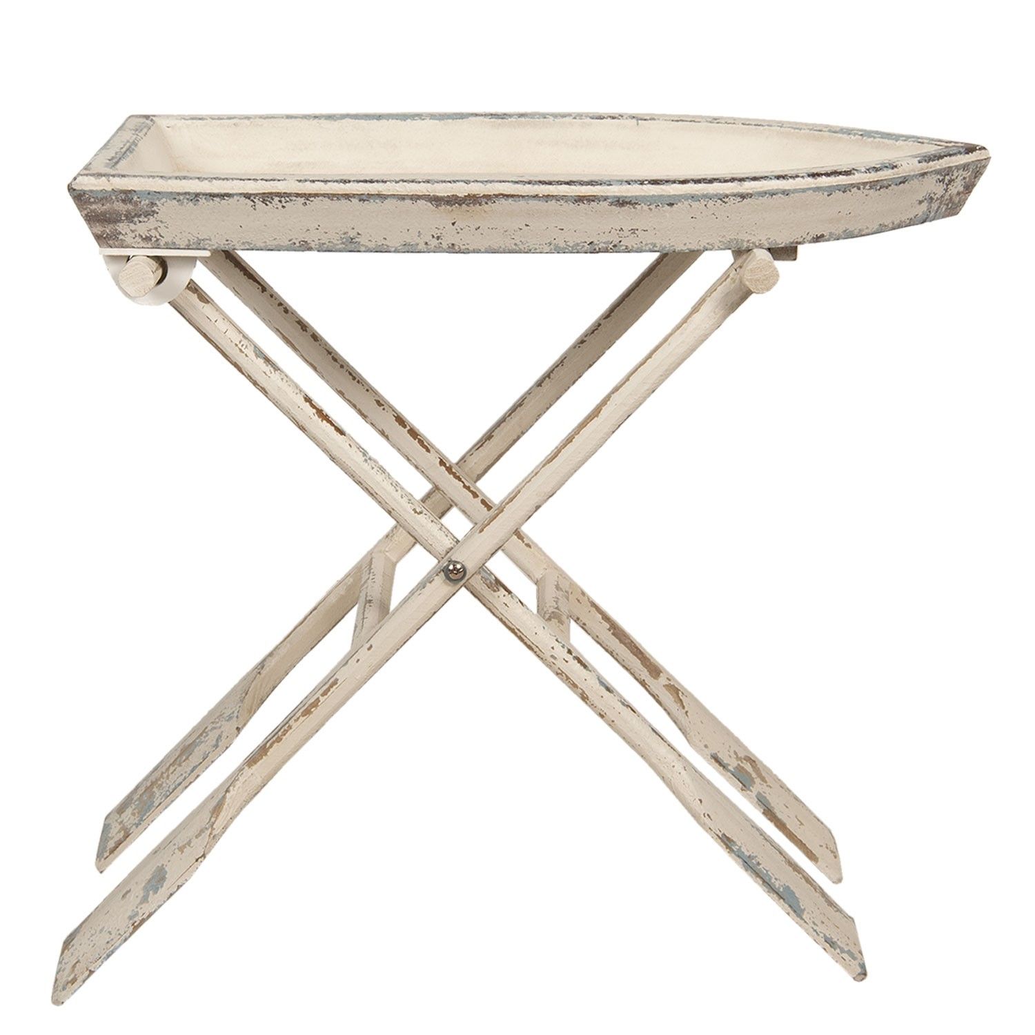 Rozkládací dřevěný stůl v designu pramice s pádly - 70*39*64 cm Clayre & Eef - LaHome - vintage dekorace
