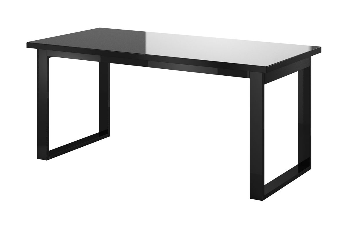 Rozkladany Stůl Helio 92 z metalowymi nogami 170225x90 cm Černý / černé Sklo - Nabytek-Bogart.cz