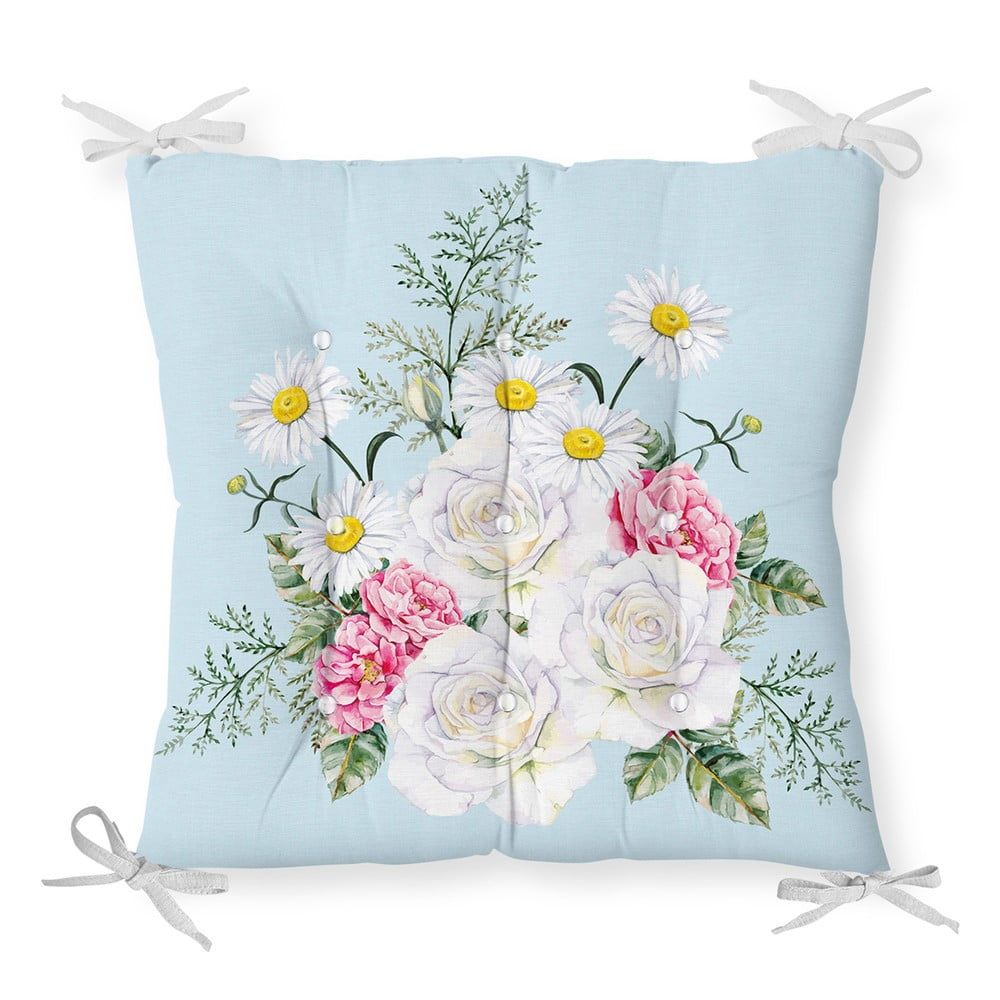 Podsedák s příměsí bavlny Minimalist Cushion Covers Spring Flowers, 40 x 40 cm - Bonami.cz