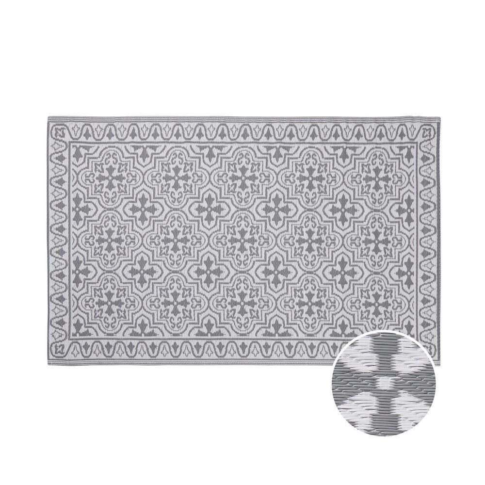 COLOUR CLASH Venkovní koberec kachličky 180 x 120 cm - šedá/bílá - Butlers.cz
