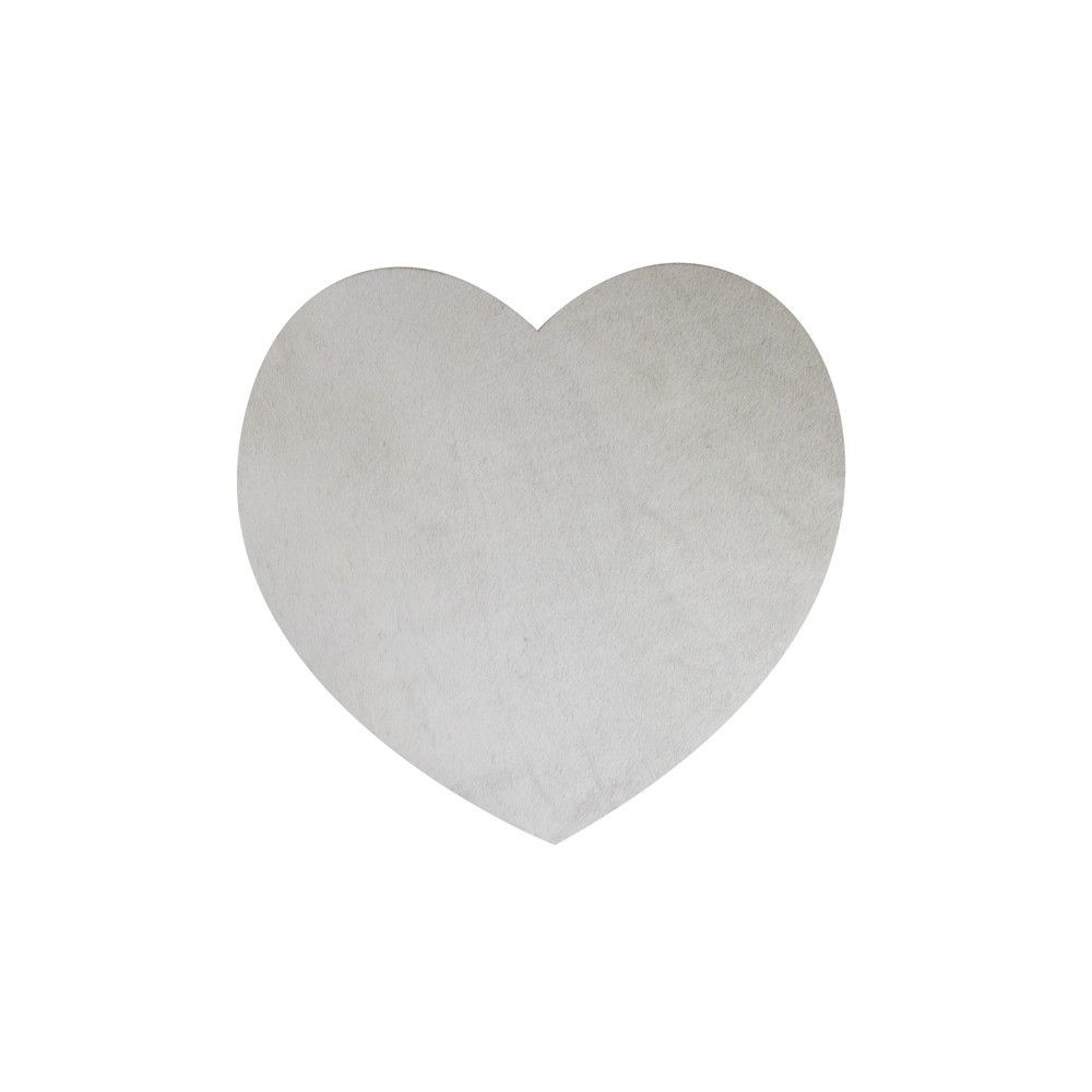 Šedý kožený podtácek ve tvaru srdce - 14*14*0,3cm Mars & More - LaHome - vintage dekorace