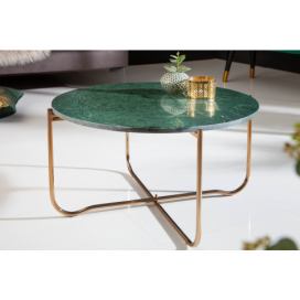 LuxD Designový konferenční stolek Tristen 62 cm mramor zelený