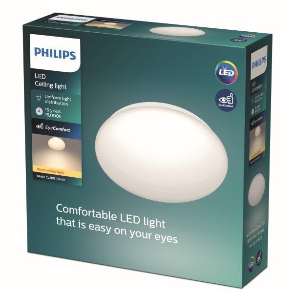 Philips Moire LED CL200 stropní svítidlo 225mm 6W / 600Lm 2700K - Svítidla FEIM