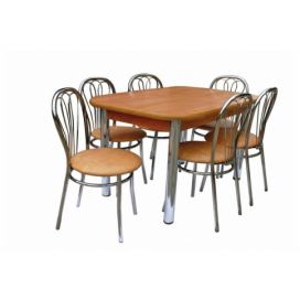 Metpol Rozkládací jídelní stůl HUBERT (bez židlí) Metpol 120-160/74/80 Barva: satyna