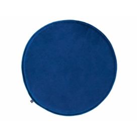 Tmavě modrý kulatý sametový podsedák Kave Home Rimca ⌀ 35 cm