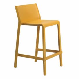 Nardi Hořčicově žlutá plastová barová židle Trill 65 cm