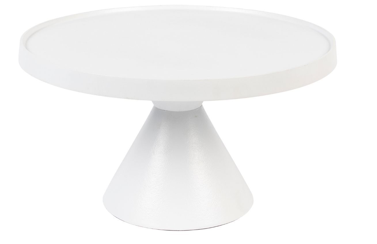 Bílý kovový konferenční stolek ZUIVER FLOSS 60 cm - Designovynabytek.cz