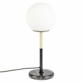 Opálově bílá skleněná stolní lampa ZUIVER ORION s mramorovým podstavcem