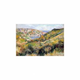 Reprodukce obrazu Auguste Renoir - Hills around the Bay of Moulin Huet, Guernsey, 60 x 40 cm