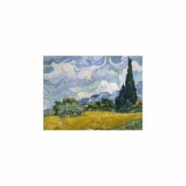 Reprodukce obrazu Vincent van Gogh - Wheat Field with Cypresses, 60 x 45 cm