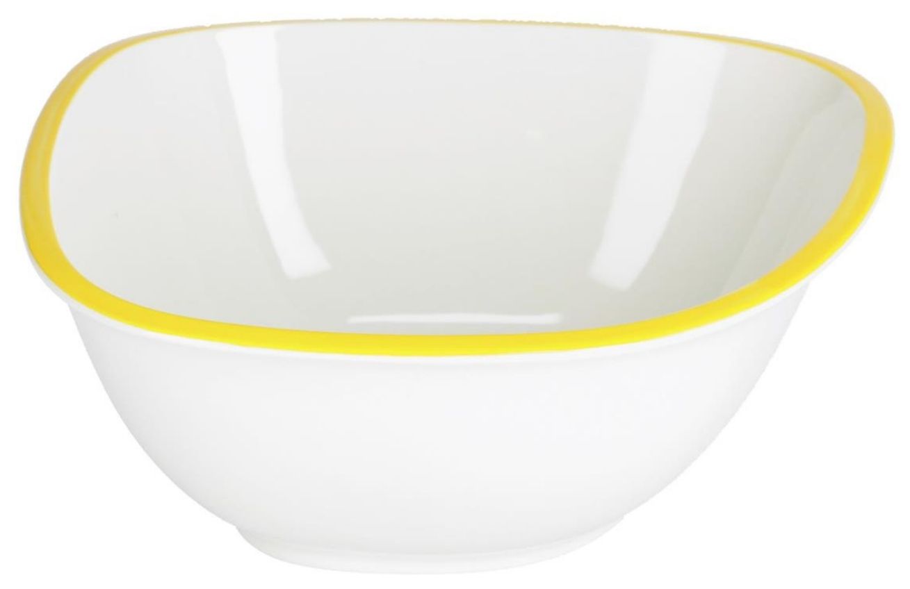 Bílo žlutá porcelánová miska Kave Home Odalin 26,5 x 24 cm - Designovynabytek.cz
