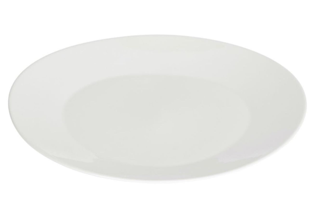 Bílý porcelánový talíř Kave Home Pierina 26,8 cm - Designovynabytek.cz