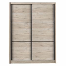 Šatní skříň s posuvnými dveřmi Debby 165 - dub šedý